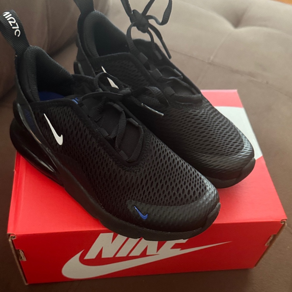 Nike kids Black and Blue Athletic Shoes